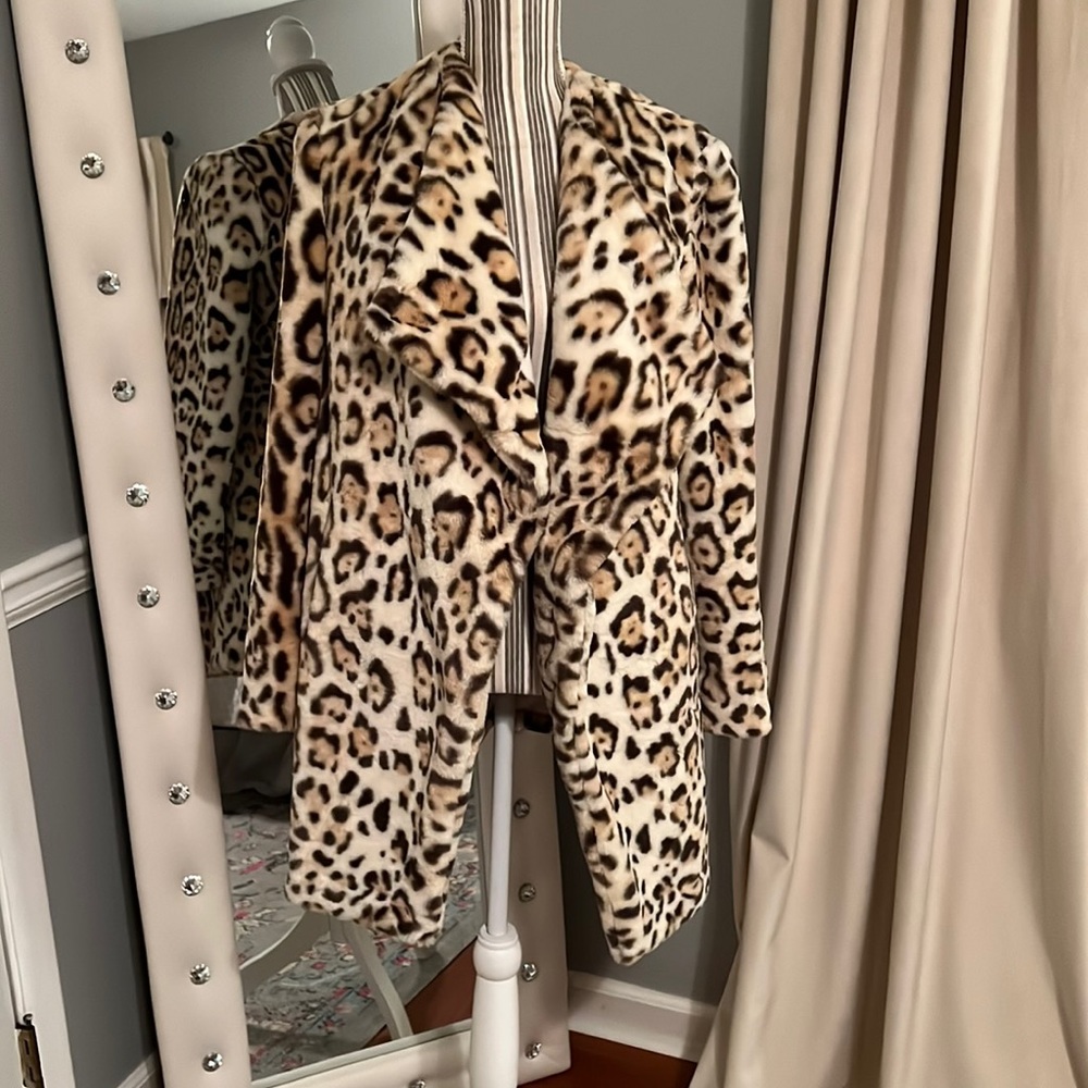Faux fur coat size small